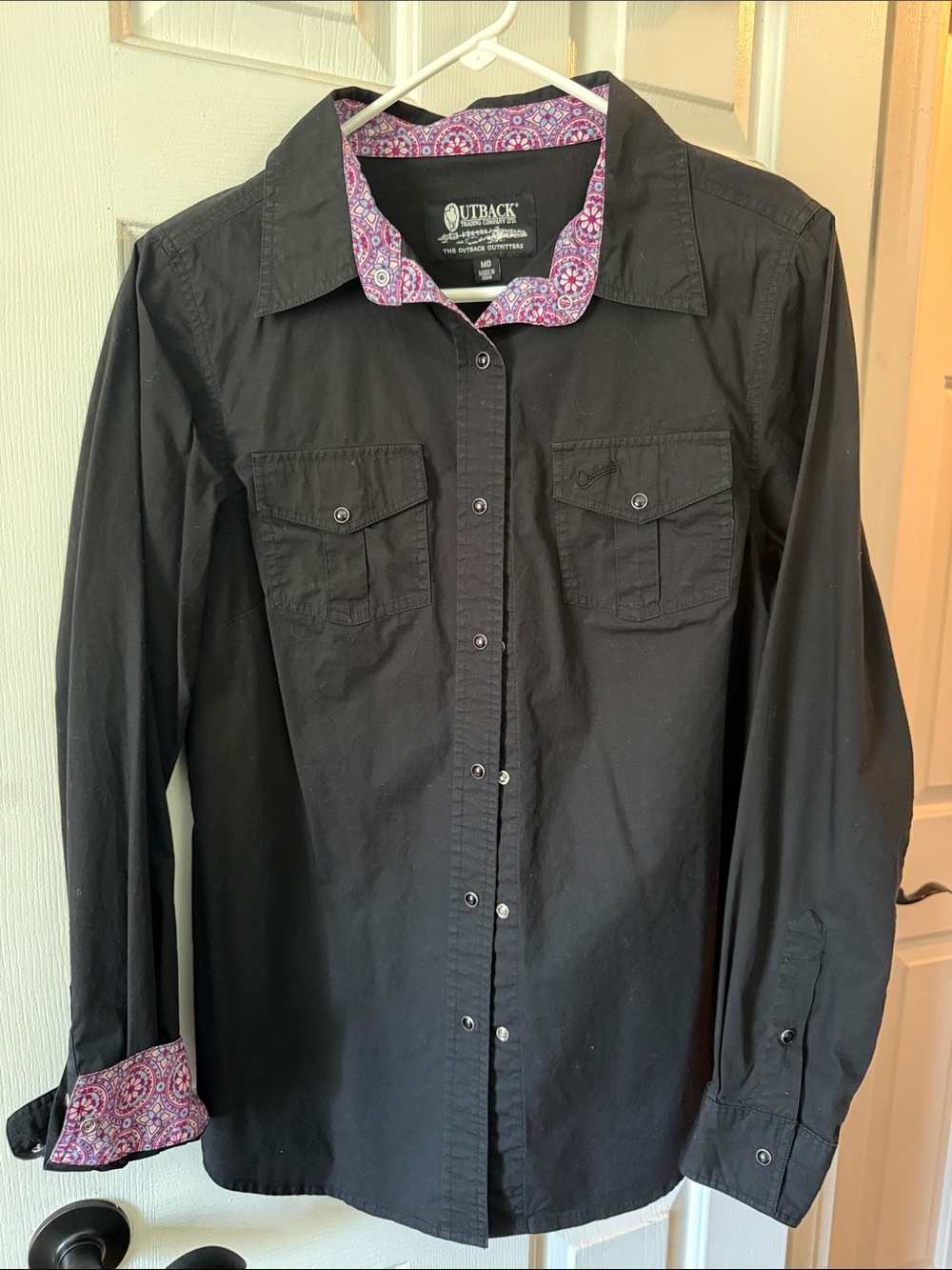 Outback Women's Black Snap-Down Shirt